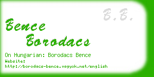 bence borodacs business card